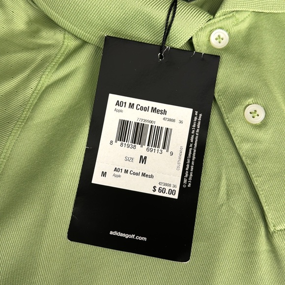 NWT Heineken Premium Light Beer Adidas Climacool Mesh Vented Golf Polo Shirt MD - Picture 12 of 14